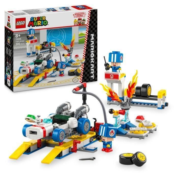 LEGO Super Mario Mario Kart Garaje de Toad 72035 Set de Construcción con Personajes de Nintendo y Vehículo Personalizable para Niños +8 Años