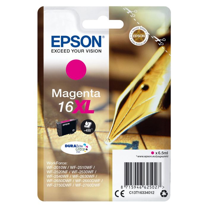 Epson DURABrite Ultra Ink Cartucho Magenta 16XL 0 Epson DURABrite Ultra Ink Cartucho Magenta 16XL 0