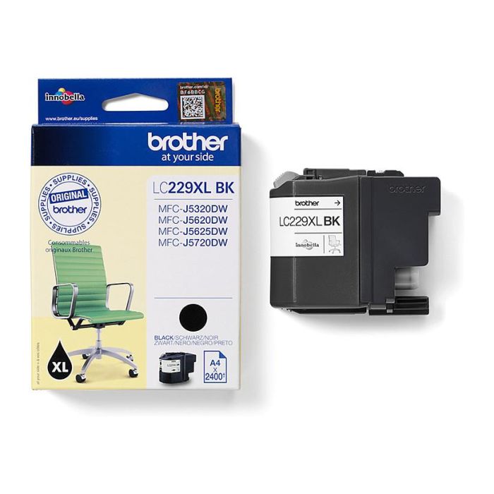 Brother LC-229XLBK Cartucho de Tinta Negra Original para Impresoras Brother MFC-J5720DW MFC-J5620DW MFC-J5320DW con Rendimiento de 2400 Páginas 1