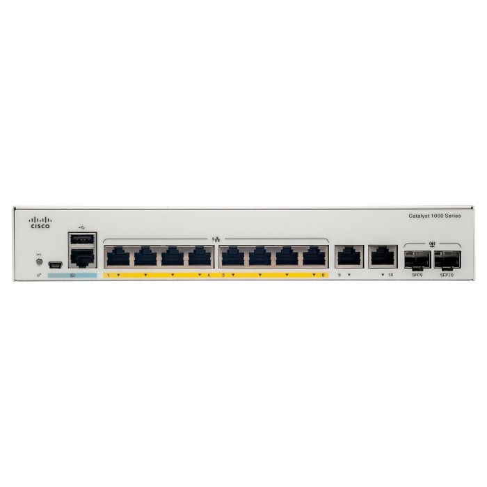 Cisco CATALYST 1000 8P 2G L Switch Gestionado PoE Gigabit Ethernet 8 Puertos RJ-45