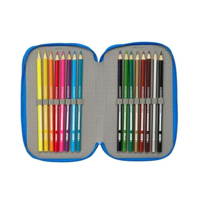 Safta Plumier Triple 37 Pcs Batman Preescolar 12,5x19,5x5,5 cm 3