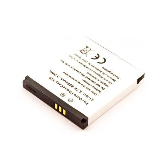 CoreParts Battery for Doro Mobile 2.96Wh Li-ion 3.7V 800mAh, for 2314, 2415, PhoneEasy 1360, 2314, 2415, 2424, 520, 520x, 606, 606GSM, 607, 608, 609, 611, 612, 613, 621, 622, 622GSM, 623, 624, 625, 631, 632, 632s, PhonoEasy 623, PhonoEasy 624 CoreParts Battery for Doro Mobile 2.96Wh Li-ion 3.7V 800mAh, for 2314, 2415, PhoneEasy 1360, 2314, 2415, 2424, 520, 520x, 606, 606GSM, 607, 608, 609, 611, 612, 613, 621, 622, 622GSM, 623, 624, 625, 631, 632, 632s, PhonoEasy 623, PhonoEasy 624