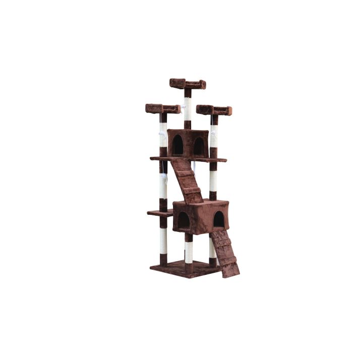 Gloria Árbol Rascador Gatos Nilo para Varios Gatos con Postes Sisal, 2 Cuevas, Múltiples Alturas, Marrón 50x50x170 cm 10 Gloria Árbol Rascador Gatos Nilo para Varios Gatos con Postes Sisal, 2 Cuevas, Múltiples Alturas, Marrón 50x50x170 cm 10
