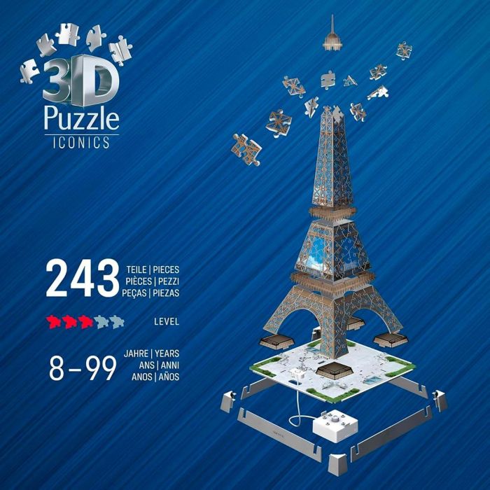 Ravensburger Puzzle 3D Torre Eiffel con Luz LED, 216 Piezas, a partir de 8 años 2 Ravensburger Puzzle 3D Torre Eiffel con Luz LED, 216 Piezas, a partir de 8 años 2