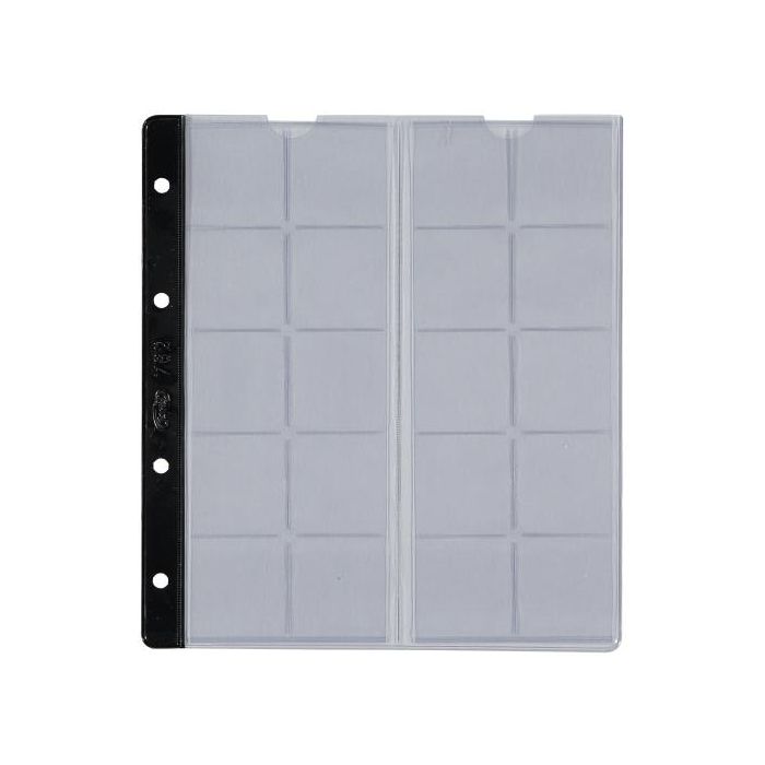 Funda Para Album De Monedas Pardo Con Lomo Rfzo.Negro Ø 37Mm 20 Aloj. (Set de 10)