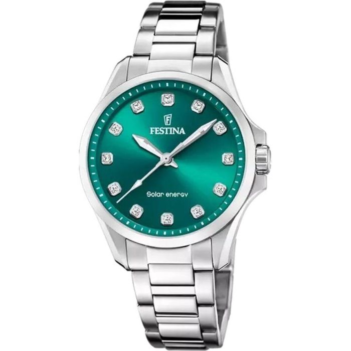 Reloj Hombre Festina F20654/3 Verde Plateado Reloj Hombre Festina F20654/3 Verde Plateado