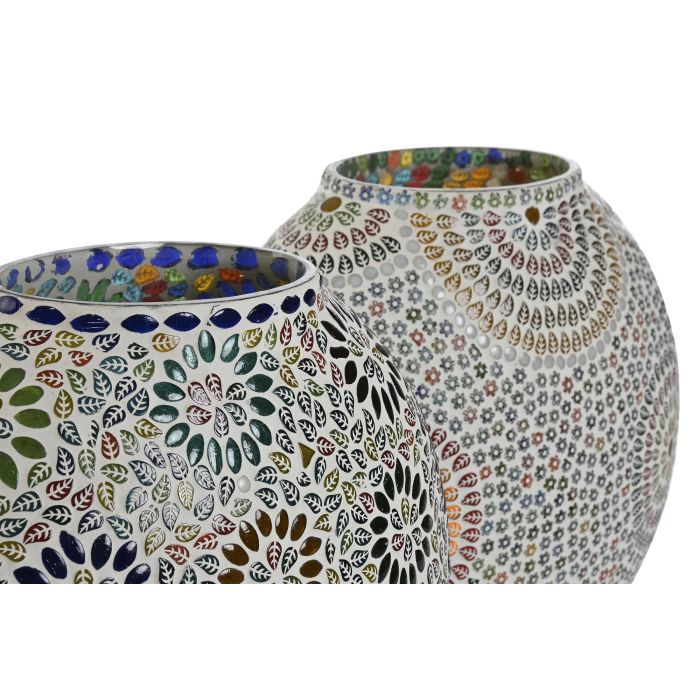 Lampara Sobremesa Indio DKD Home Decor Multicolor Blanco 20 x 32 x 33 cm (2 Unidades) 2 Lampara Sobremesa Indio DKD Home Decor Multicolor Blanco 20 x 32 x 33 cm (2 Unidades) 2