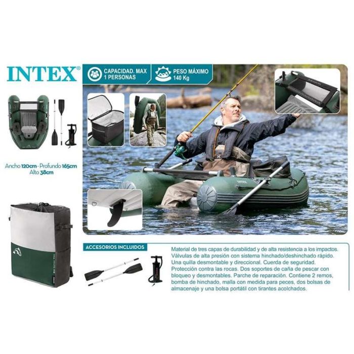 Barco de pesca big catch pro con remos y bomba 165x120x38cm 1 Barco de pesca big catch pro con remos y bomba 165x120x38cm 1