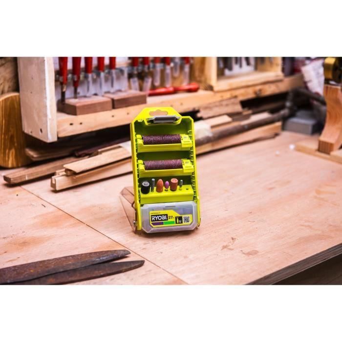 Juego de caja RYOBI RARSGK-27 - 27 piezas para lijar y esmerilar 2 Juego de caja RYOBI RARSGK-27 - 27 piezas para lijar y esmerilar 2