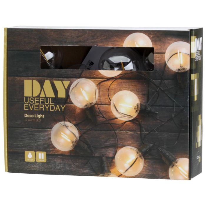 Day Guirnalda 10 LEDs Luz Cálida Con Temporizador IP44 para Exteriores 7.5m 2 Day Guirnalda 10 LEDs Luz Cálida Con Temporizador IP44 para Exteriores 7.5m 2