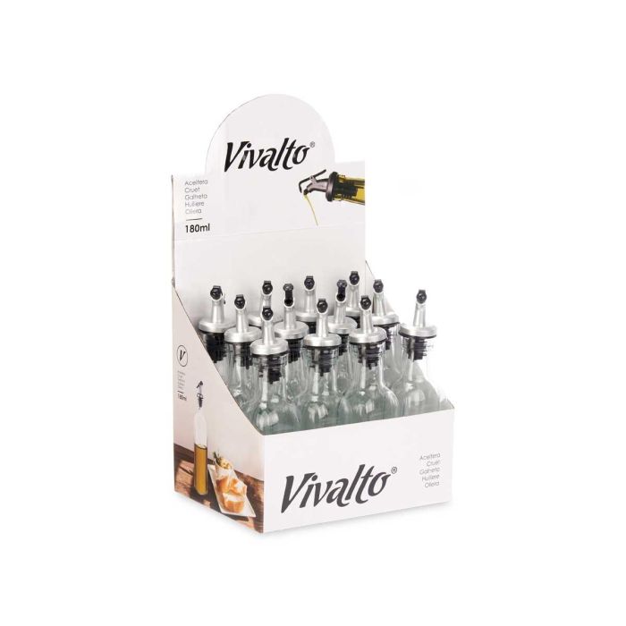 Aceitera Vidrio Tapon Dosificador 180 Ml Vivalto 5X20CM (24 Unidades) 2 Aceitera Vidrio Tapon Dosificador 180 Ml Vivalto 5X20CM (24 Unidades) 2
