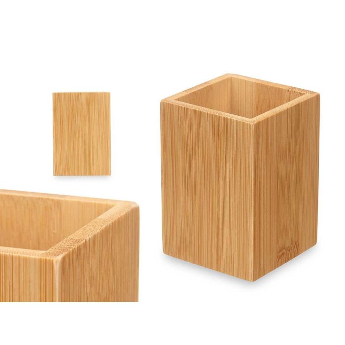Berilo Vaso Cuadrado de Bambú y Plástico Natural 6.8x9.7x6.8 cm (24 Unidades) 0 Berilo Vaso Cuadrado de Bambú y Plástico Natural 6.8x9.7x6.8 cm (24 Unidades) 0