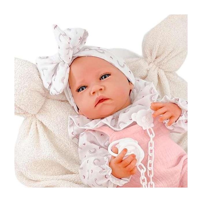 New born niña peto rosa con diadema ref: 8124-24 45 cm 2 New born niña peto rosa con diadema ref: 8124-24 45 cm 2