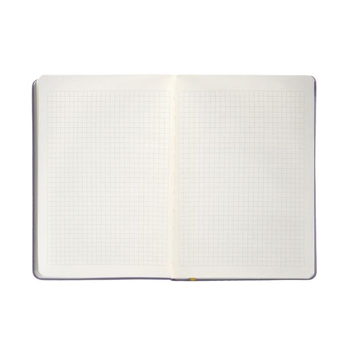 Cuaderno Con Gomilla Antartik Notes Tapa Dura A4 Hojas Cuadricula Morado Y Amarillo 100 Hojas 80 gr Fsc 7