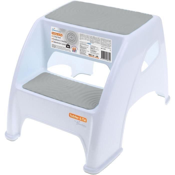 Taburete con escalera - DREAMBABY - Toddler & Me 2 Up - Antideslizante y texturizado - Hasta 145kg para pequeños y adultos - Gris 5 Taburete con escalera - DREAMBABY - Toddler & Me 2 Up - Antideslizante y texturizado - Hasta 145kg para pequeños y adultos - Gris 5