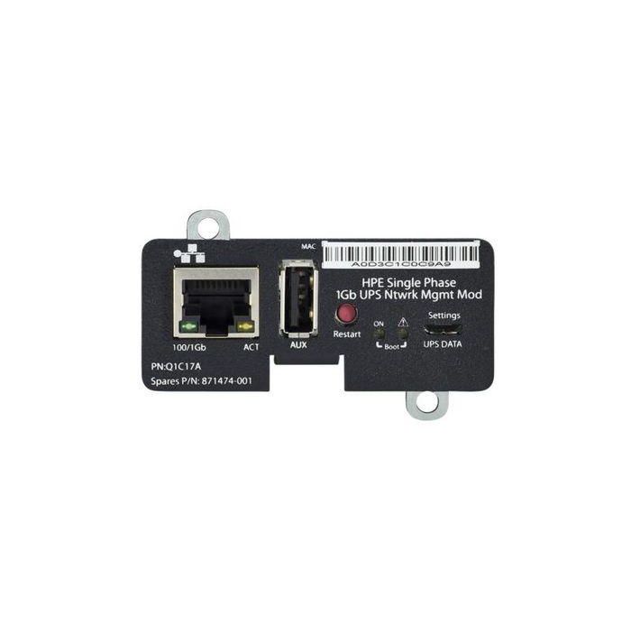 Hewlett Packard Enterprise Single Phase 1Gb UPS Network Management Module Hewlett Packard Enterprise Single Phase 1Gb UPS Network Management Module
