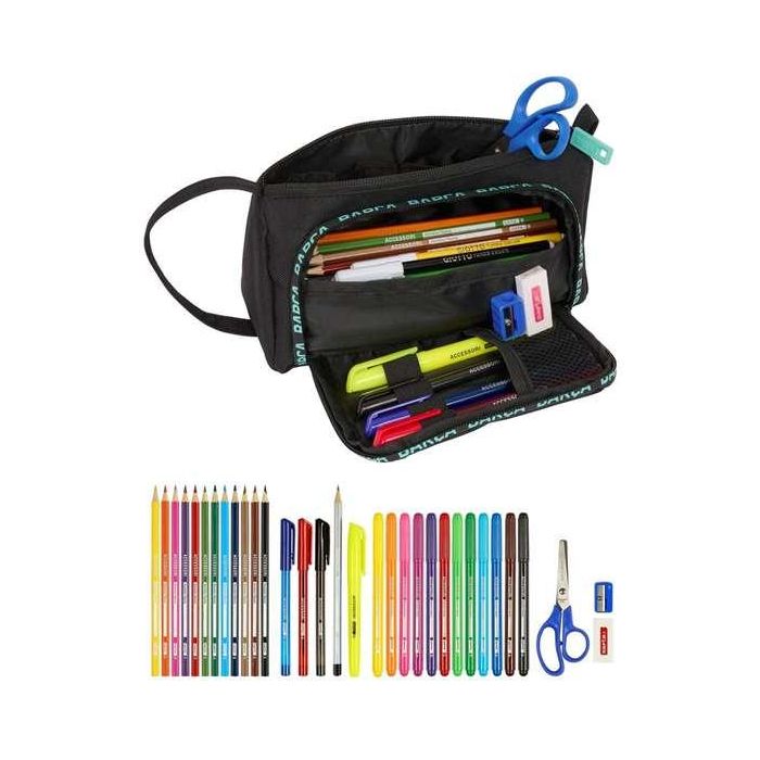 Estuche Escolar con Accesorios F.C. Barcelona Negro 20 x 11 x 8.5 cm (32 Piezas) 3 Estuche Escolar con Accesorios F.C. Barcelona Negro 20 x 11 x 8.5 cm (32 Piezas) 3