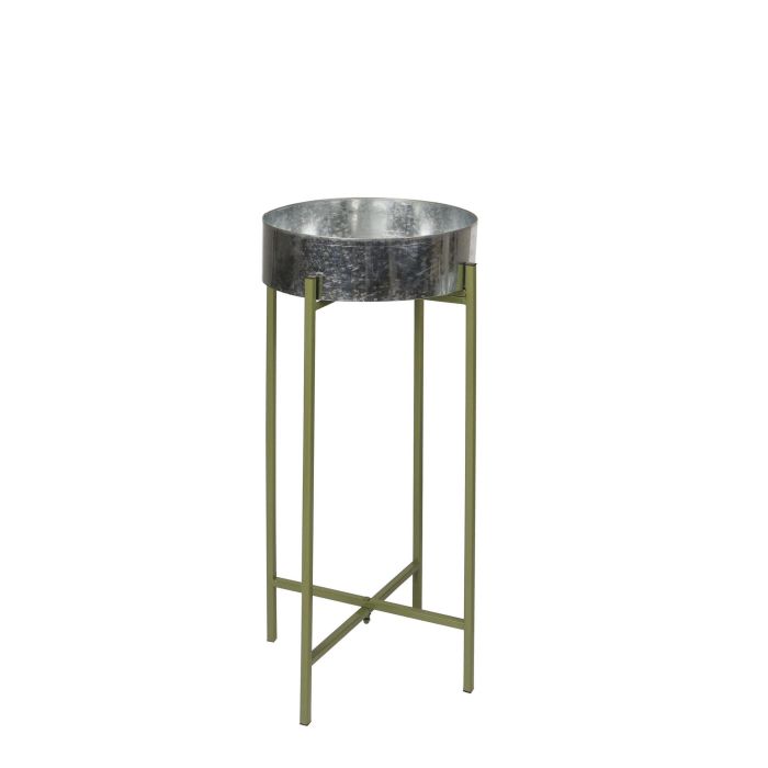 DKD Home Decor Macetero de Metal para Terraza y Jardín, Colores Plateado y Verde, Medidas 27.5x63x27.5 cm (Pack 4 Unidades) 0 DKD Home Decor Macetero de Metal para Terraza y Jardín, Colores Plateado y Verde, Medidas 27.5x63x27.5 cm (Pack 4 Unidades) 0