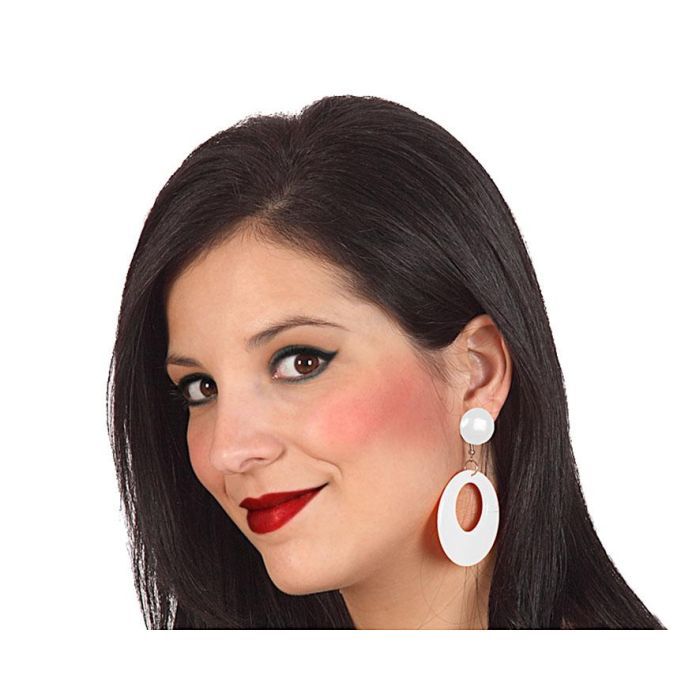 Pendientes Blanco Carnaval Mujer Adulto