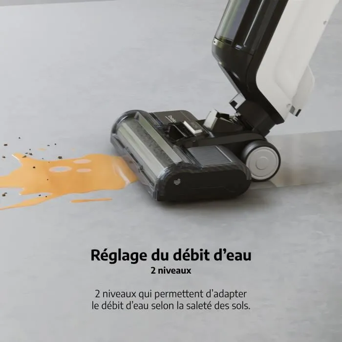Beko VCW70340W Aspirador Mopa 3 en 1 con Opción Vapor - 300 W y 1400 W Vapor - Pantalla LED - Blanco y Negro 5