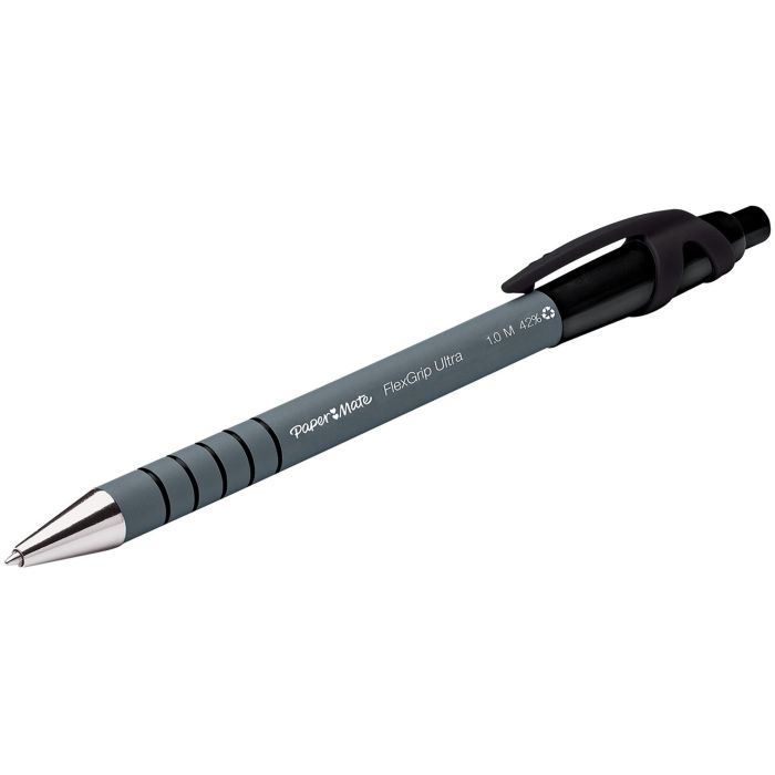 Papermate Bolígrafo Flexgrip Retráctil Negro Tinta Aceite Punta 1mm Trazo 0.4mm 2 Papermate Bolígrafo Flexgrip Retráctil Negro Tinta Aceite Punta 1mm Trazo 0.4mm 2