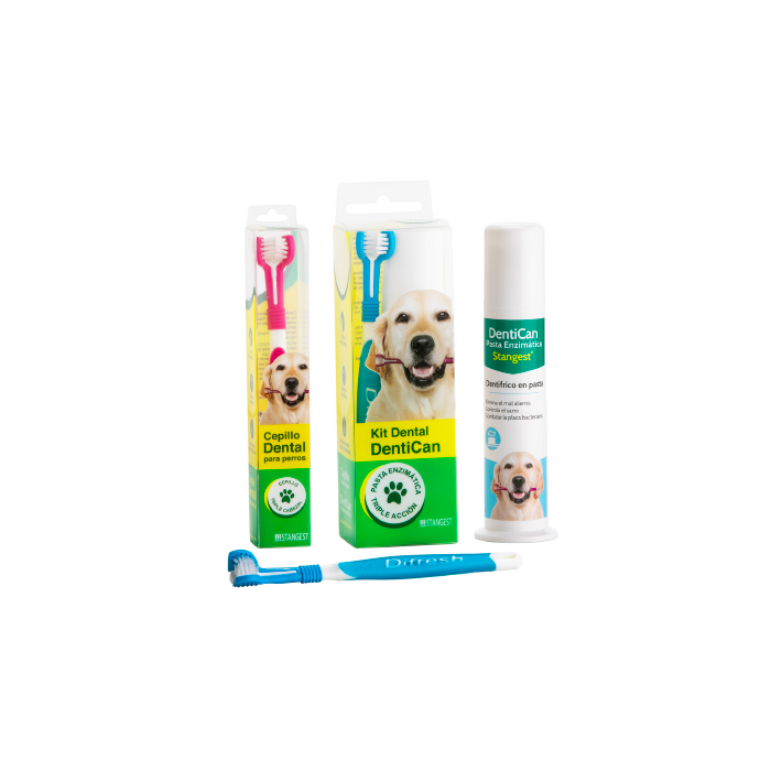 Stangest Kit Dental Cepillo + Pasta Dentican para Cuidado Bucal de Mascotas 1 Stangest Kit Dental Cepillo + Pasta Dentican para Cuidado Bucal de Mascotas 1