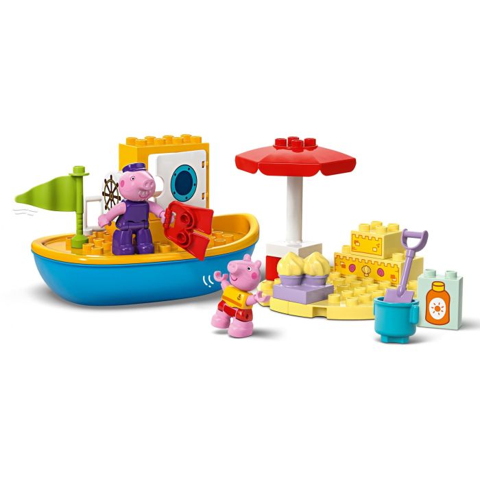 LEGO 10432 Duplo Peppa Pig Excursión en Barco con Abuelo Pig - Juguete de Construcción Acuático Flotante para Niños +2 Años 4