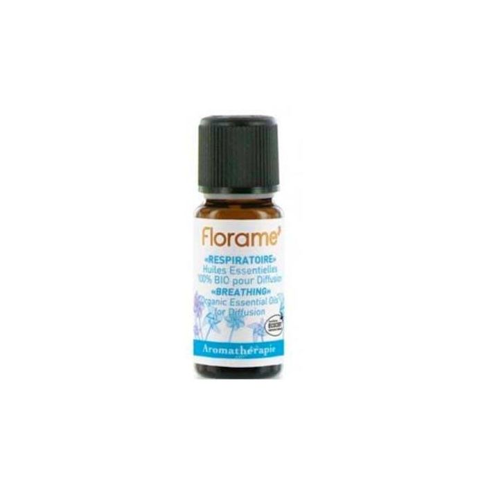 FLORAME Aceite Esencial Respiratorio BIO 10 ml para Difusor – Purifica Hogar y Ayuda a Respirar Mejor – Vegano Ecocert