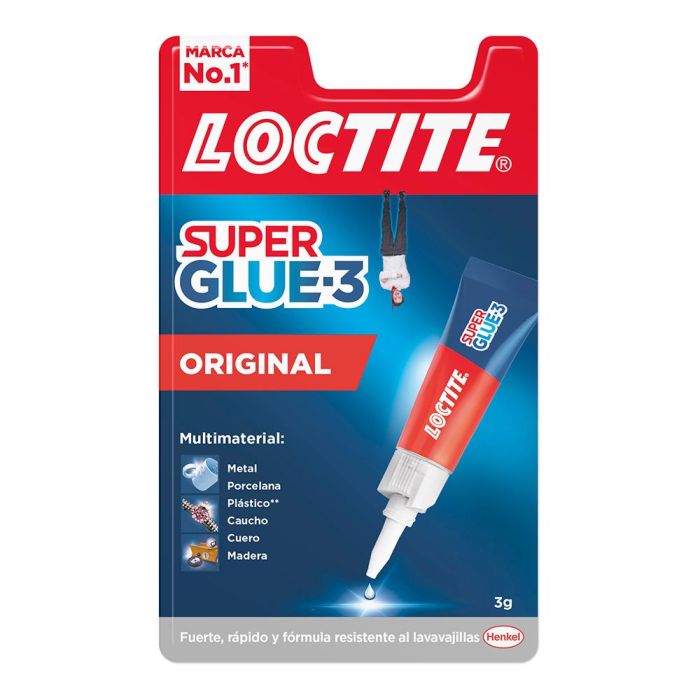 Loctite Pegamento Adhesivo Instantáneo Original 3 gr. Máxima Fuerza de Unión, Resistente al Agua, Multimaterial con Boquilla. 0 Loctite Pegamento Adhesivo Instantáneo Original 3 gr. Máxima Fuerza de Unión, Resistente al Agua, Multimaterial con Boquilla. 0