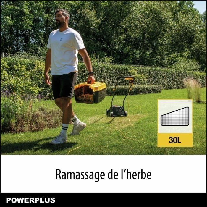 Powerplus POWXG62205T Kit Cortadora de césped eléctrica 1300W y Bordeadora de jardín 250W, Ø 220mm 2