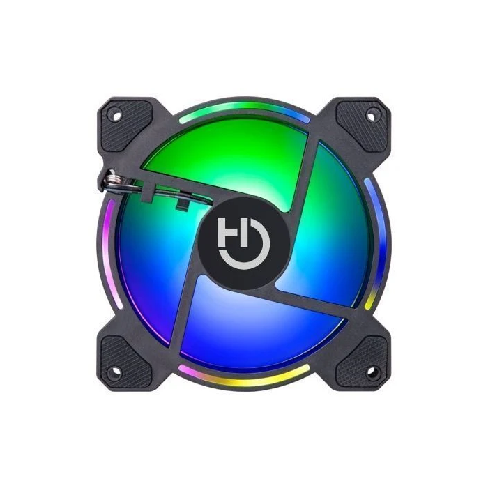 Hiditec Ventilador N9-ARGB 12cm Doble Anillo Iluminación ARGB Rainbow
