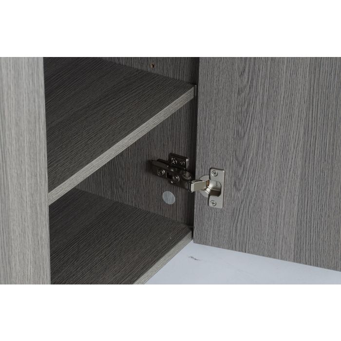 DKD Home Decor Buffet Moderno Gris 165x39x76 cm, 4 Puertas, 4 Estanterías, Roble y Cristal Templado 4 DKD Home Decor Buffet Moderno Gris 165x39x76 cm, 4 Puertas, 4 Estanterías, Roble y Cristal Templado 4
