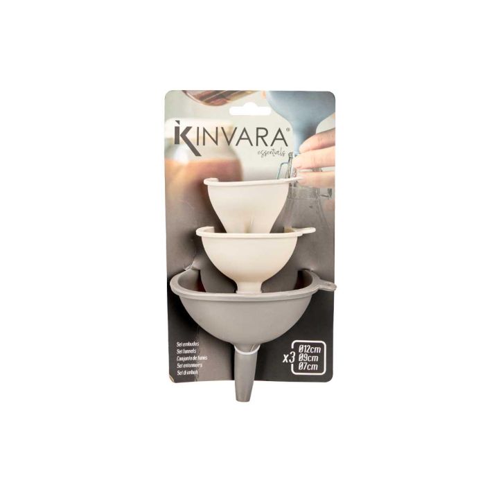 Set 3 Embudo Surt Gris Kinvara 14X26CM (24 Unidades) 1 Set 3 Embudo Surt Gris Kinvara 14X26CM (24 Unidades) 1