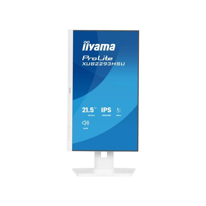 Monitor Iyama Prolite, 21,5 Pulagads, 54,5 Cm, Ips Panel Technology Led, 1920X1080, 100 Hz, Mate Blanca 3