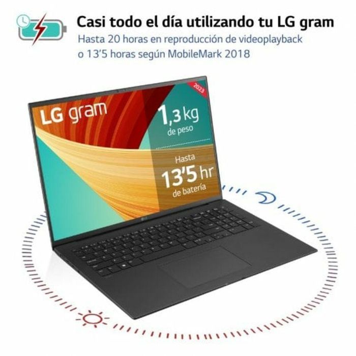 LG Gram 17Z90R-E.AD75B Portátil Ultraligero Intel Core i7-1360P 32GB 512GB SSD RTX 3050 17" WQXGA IPS Antireflejo Win 11 6 LG Gram 17Z90R-E.AD75B Portátil Ultraligero Intel Core i7-1360P 32GB 512GB SSD RTX 3050 17" WQXGA IPS Antireflejo Win 11 6