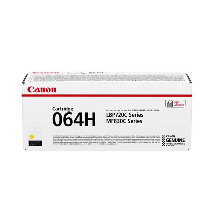 Canon 4932C001 Cartucho Tóner 064H Amarillo, rendimiento 10.400 páginas, compatible Canon i-SENSYS LBP722CDW
