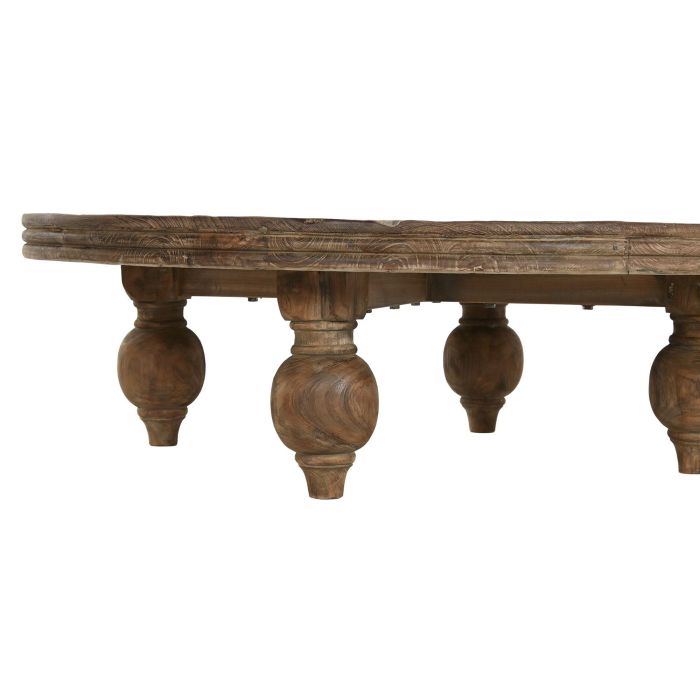Mesa de Centro Home ESPRIT Natural 100 x 100 x 30 cm 4 Mesa de Centro Home ESPRIT Natural 100 x 100 x 30 cm 4