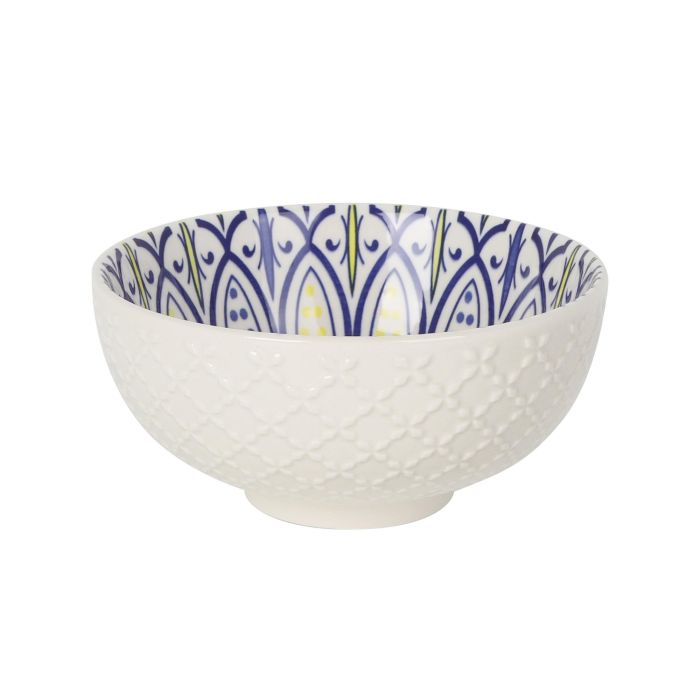 La Mediterranea Bol Aperitivo Japonés Ø15.3 x 7.2 cm con 6 Diseños Relieve "Kaito" Cerámica (18 Unidades)