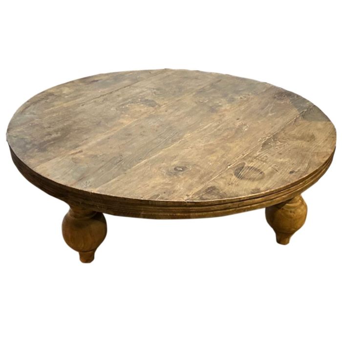 Mesa de Centro Home ESPRIT Natural 100 x 100 x 30 cm