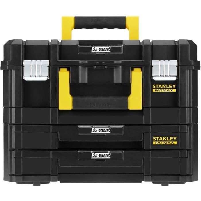 Kit de 2 cajas STANLEY FATMAX PRO-STACK - FMST1-71981 - 2 tiradores - 2 cajones - 21,5 L 1 Kit de 2 cajas STANLEY FATMAX PRO-STACK - FMST1-71981 - 2 tiradores - 2 cajones - 21,5 L 1