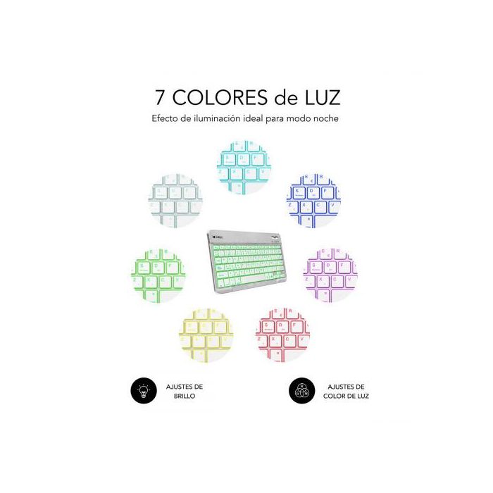 SUBBLIM Teclado Smart Backlit BT Keyboard Silver