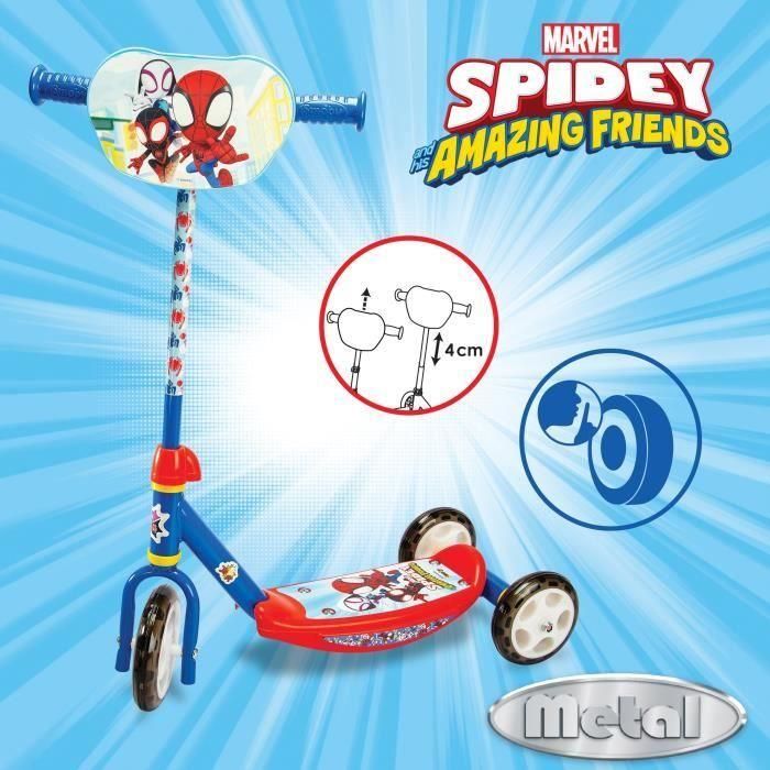 Smoby SMO3032167509185 Patineta Spidey 3 Ruedas para Niños +3 Años 3