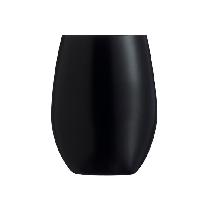Chef & Sommelier Vasos Altos Krysta Primary Black Negro 36 cL - Juego de 6, Brillo Excepcional, Extra Resistente, Apto Lavavajillas