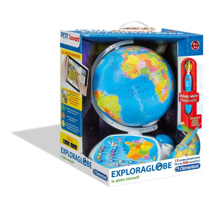 Clementoni EXPLORAGLOBE Connect Globo terrestre interactivo con lápiz óptico, +13 tipos de información y +500 preguntas. Para +7 años Clementoni EXPLORAGLOBE Connect Globo terrestre interactivo con lápiz óptico, +13 tipos de información y +500 preguntas. Para +7 años