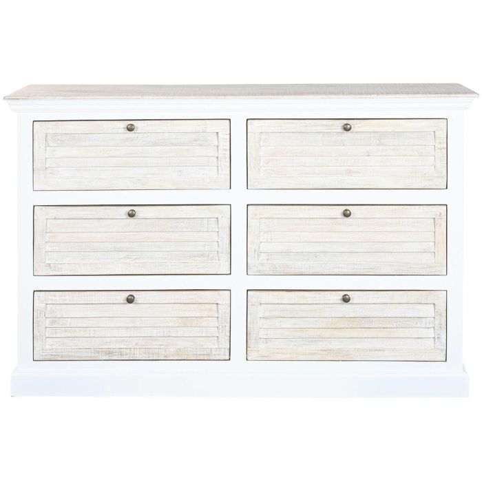 Comoda Romantico DKD Home Decor Blanco Natural 40 x 100 x 150 cm Comoda Romantico DKD Home Decor Blanco Natural 40 x 100 x 150 cm