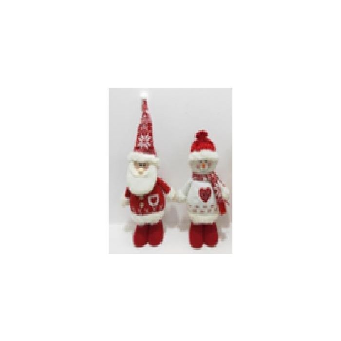 DKD Home Decor Figura Blanco y Rojo Poliéster 10x38x20 cm (4 Unidades) DKD Home Decor Figura Blanco y Rojo Poliéster 10x38x20 cm (4 Unidades)