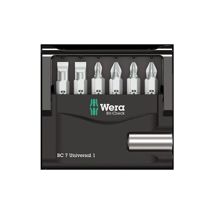 Wera 05056295001 Bit-Check 7 Universal 1, set de 6 puntas, 25 mm 1 Wera 05056295001 Bit-Check 7 Universal 1, set de 6 puntas, 25 mm 1
