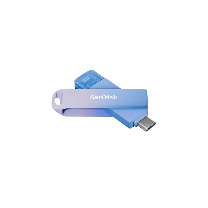 SanDisk SDIXD0N-128G-GN6TP Unidad Flash USB 128 GB USB Type-C / Lightning 3.2 Gen 1 Azul, Lila 2