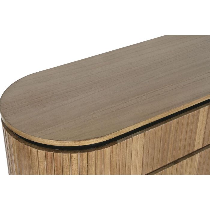 Cómoda Home ESPRIT Negro Natural Metal Madera de Paulonia 110 x 39 x 72 cm 6