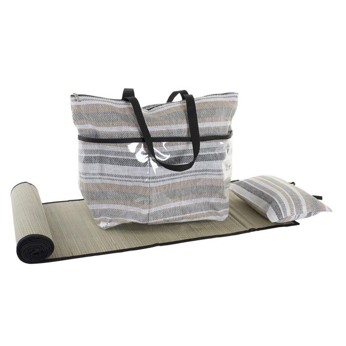 Bolso Mediterraneo DKD Home Decor Gris Verde Menta 23 x 62 x 44 cm Set de 3 (2 Unidades) 3